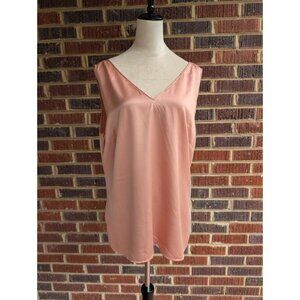 RAVELLA  Almalfi 100% Silk Tank -Blush Pink-Size Large